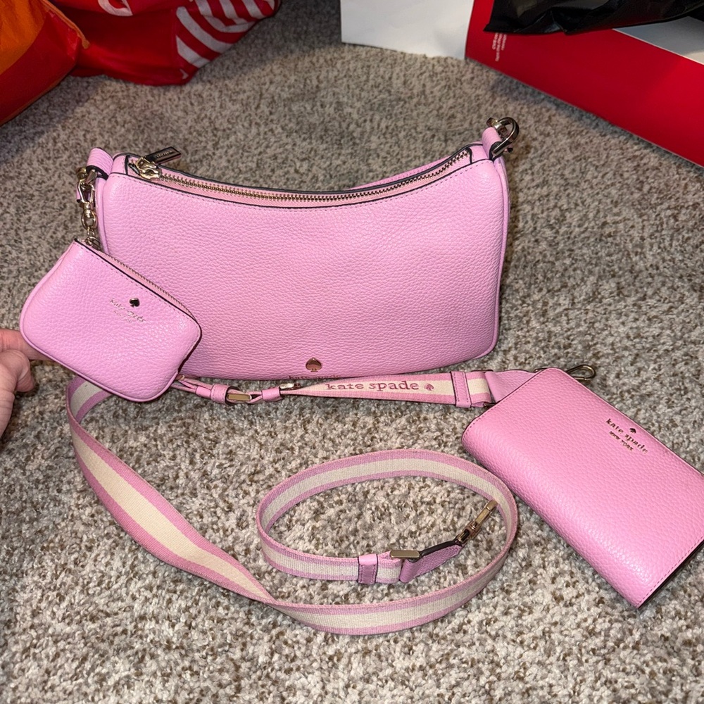 Kate Spade Pink Shoulder Bag Set